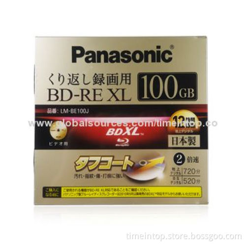 Panasonic LM-BE100J BDXL 100GB BD-RE XL, Blu-Ray Triple Layer Rewritable Disc